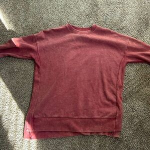 Burgundy oversized crewneck.